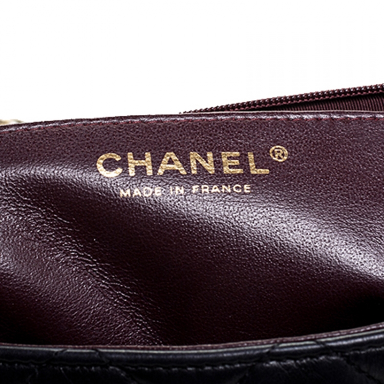 Pre Owned Chanel Black Quilted Leather Jumbo Classic Single Flap Bag