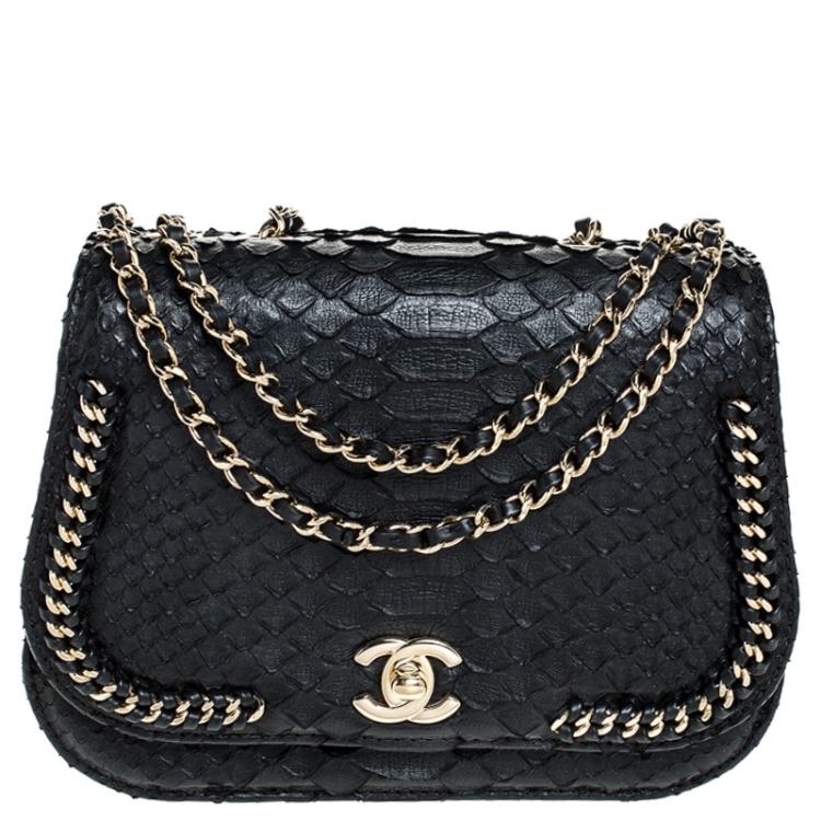 Chanel Python Small Clutch with Chain
