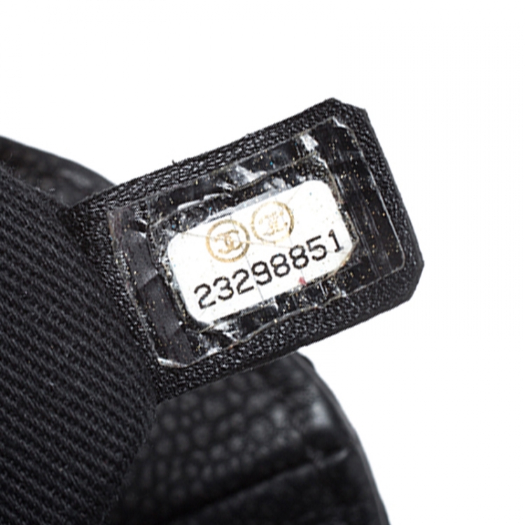 Pre Owned Chanel Black Quilted Leather Elegant CC Flap Bag