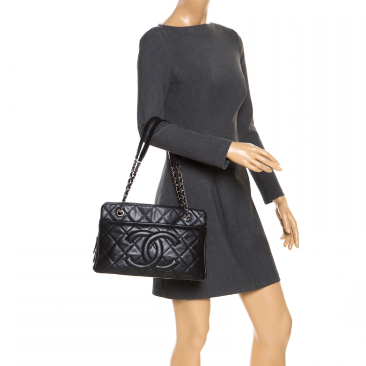 Chanel Black Quilted Leather CC Timeless Tote Chanel