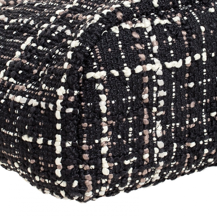 Pre Owned Chanel Black/White Tweed Urban Spirit Backpack 