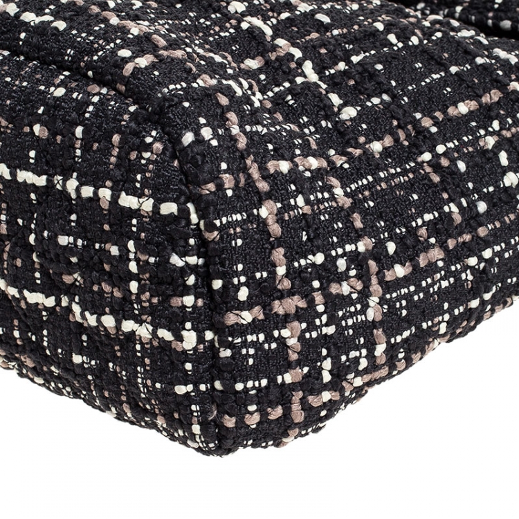 Pre Owned Chanel Black/White Tweed Urban Spirit Backpack 