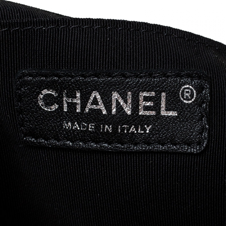 Pre Owned Chanel Black/White Tweed Urban Spirit Backpack 