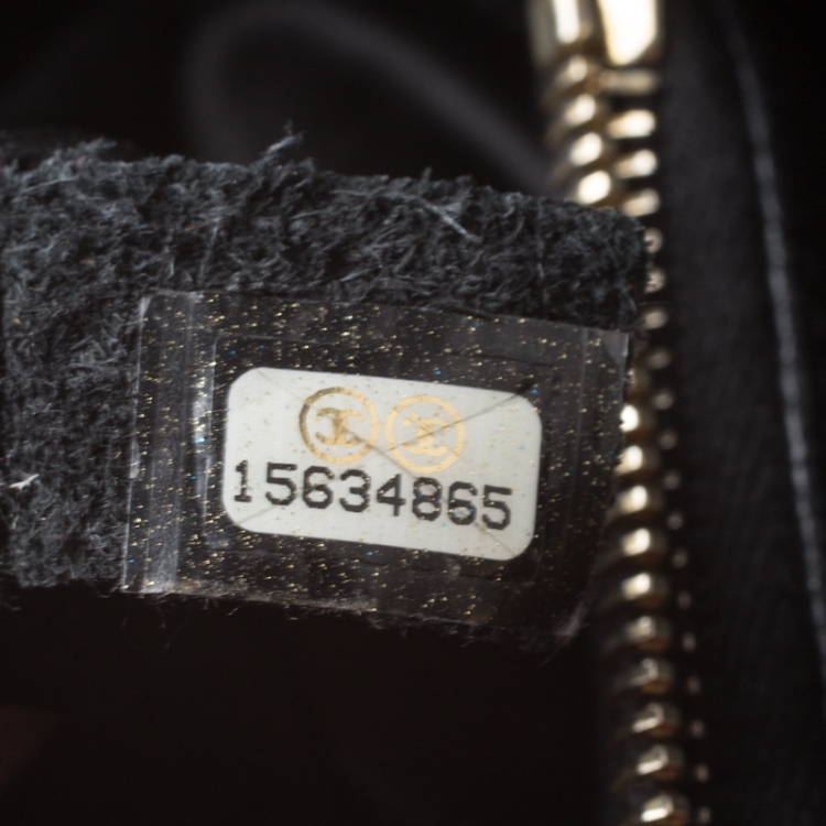 Pre Owned Chanel Black Quilted Caviar Leather Grand Shopper Tote