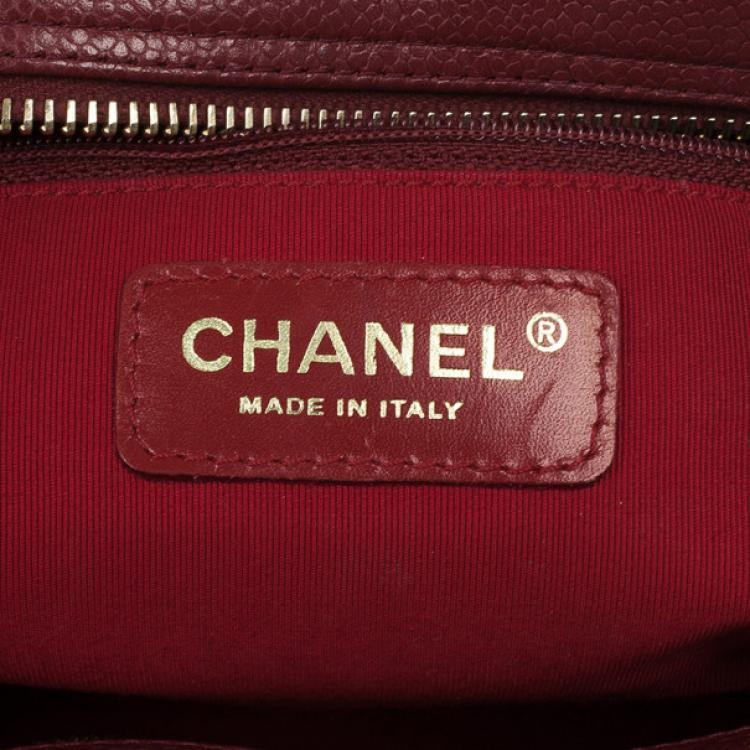Pre Owned Chanel Caviar Skin Mini Boston Handbag