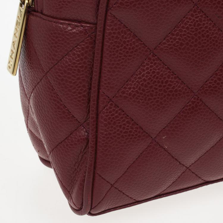 Pre Owned Chanel Caviar Skin Mini Boston Handbag