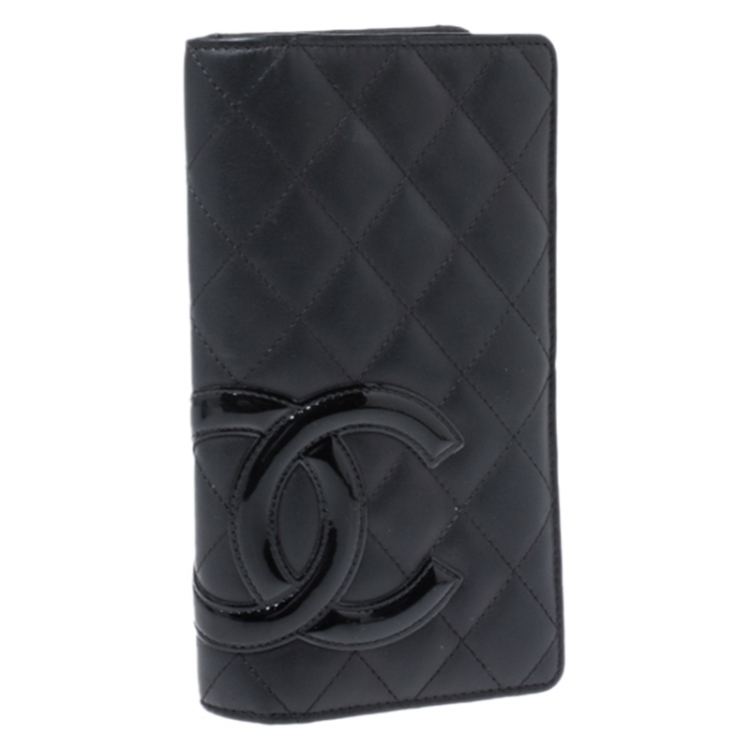مملوكة مسبقًا Chanel Black Leather Cambon Ligne Bifold Wallet