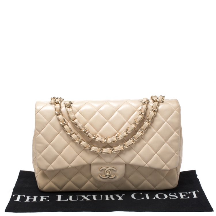 cream chanel purse