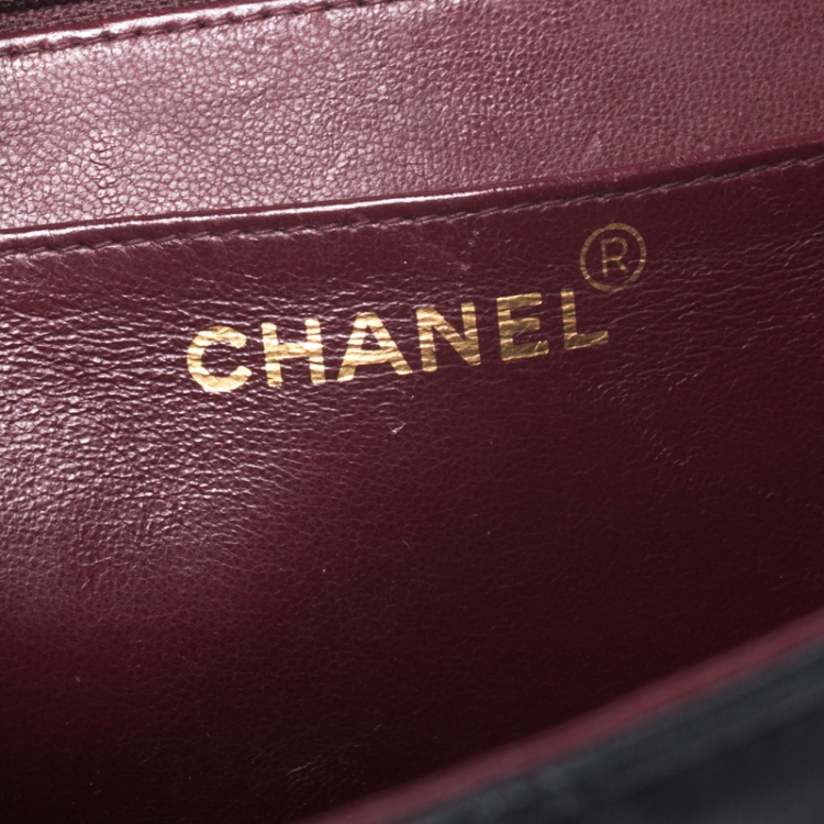 Pre Owned Chanel Black Quilted Leather Maxi Vintage Classic Single Flap Bag