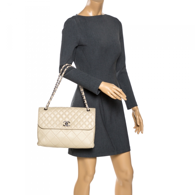 Chanel Patent Jumbo In The Business Flap Bag - Neutrals Shoulder Bags,  Handbags - CHA616094