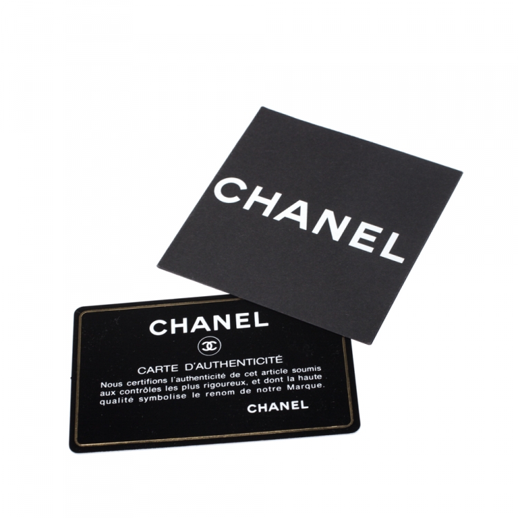 Pre Owned Chanel Metallic Red Caviar Leather Shopper Tote