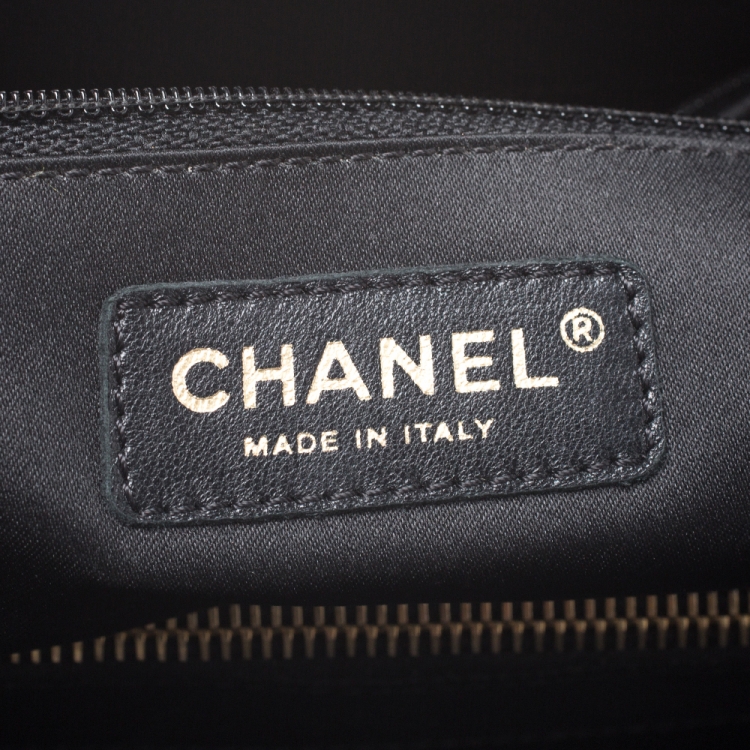 Pre Owned Chanel Black Quilted Caviar Leather XL Grand Shopper Tote