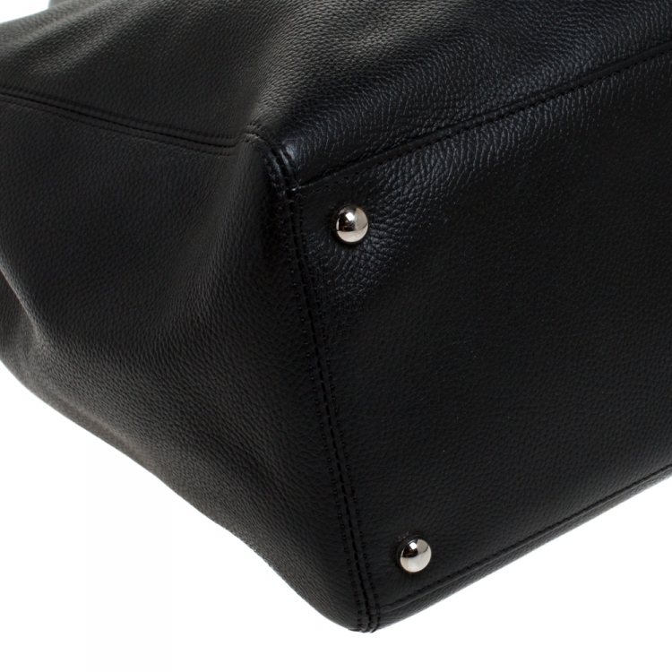 Pre Owned Chanel Black Leather Large Cerf Executive Tote