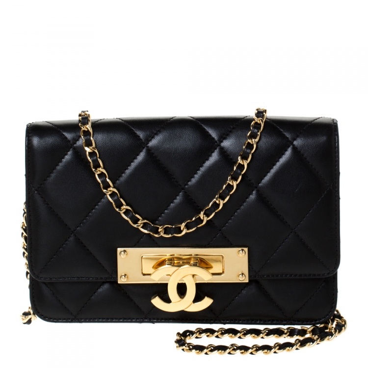 Chanel Black Quilted Leather Golden Class WOC Clutch Bag Chanel | The ...