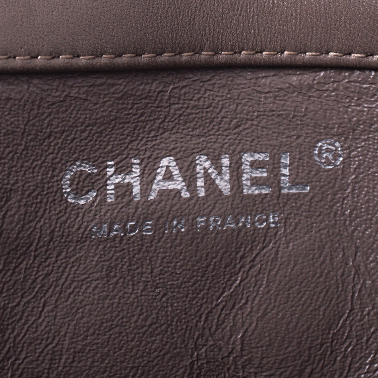 Pre Owned Chanel Brown Quilted Patent Leather New Mini Classic Flap Bag