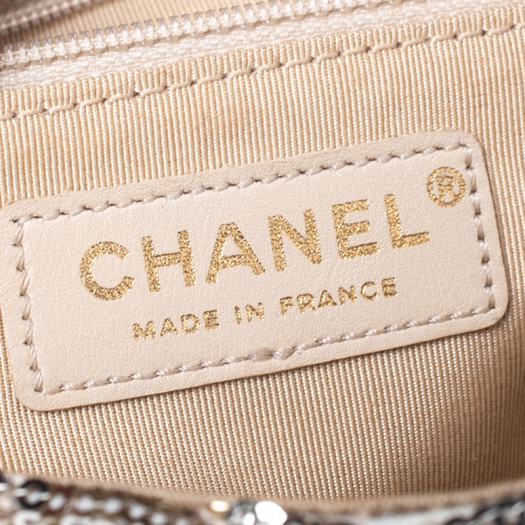 Pre Owned Chanel Metallic Gold Sequin Mini Reissue Bag