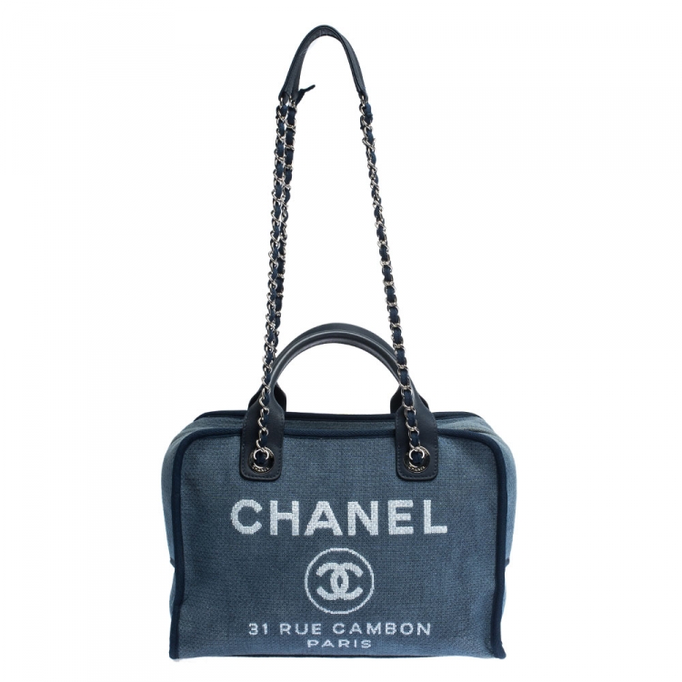100% Authentic Designers Branded Luxury Bag Chanel Deauville Demin