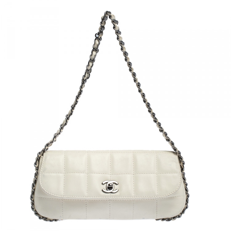 Chanel white best sale quilted purse