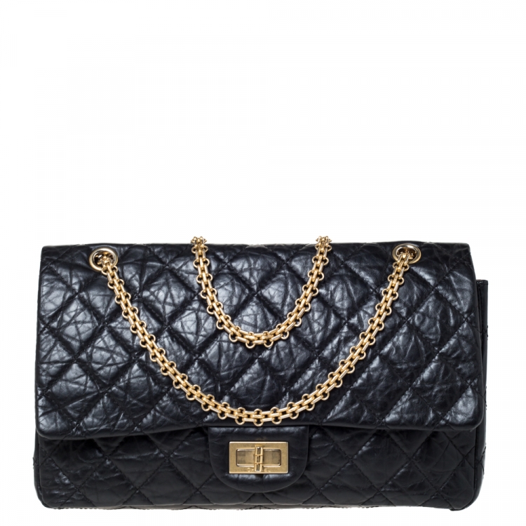 Chanel Black Quilted Aged Leather Jumbo Reissue 2.55 Classic 227 Flap Bag  Chanel | The Luxury Closet