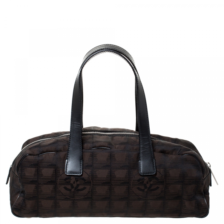 Chanel Neutrals Travel Ligne Bowler Bag