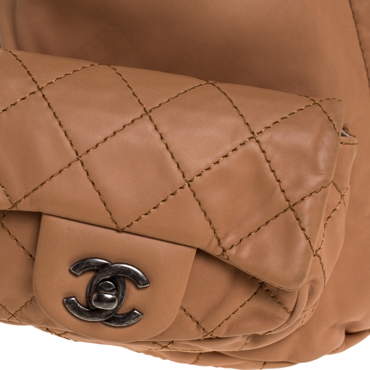 مملوكة مسبقًا Chanel Beige Quilted Leather Small Backpack Is Back Backpack