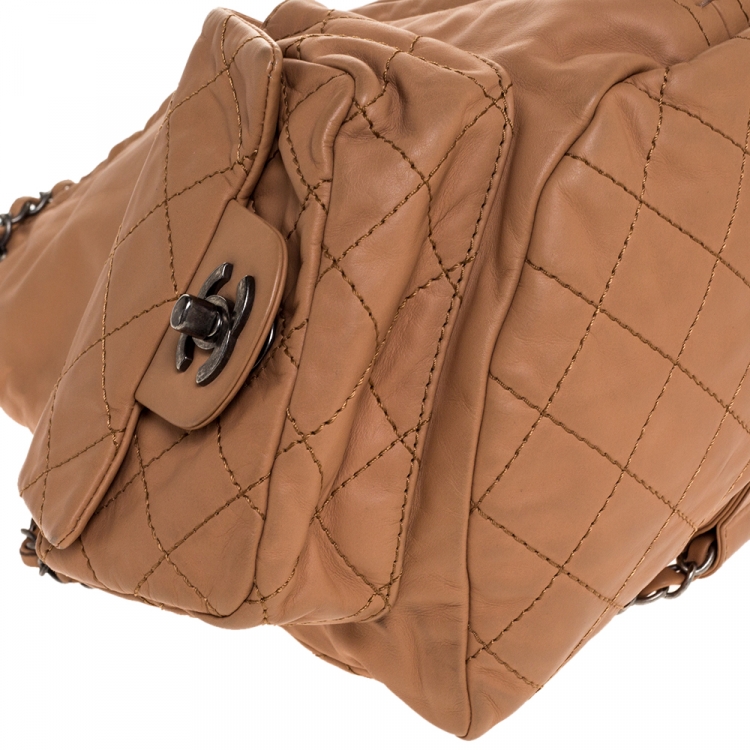 مملوكة مسبقًا Chanel Beige Quilted Leather Small Backpack Is Back Backpack