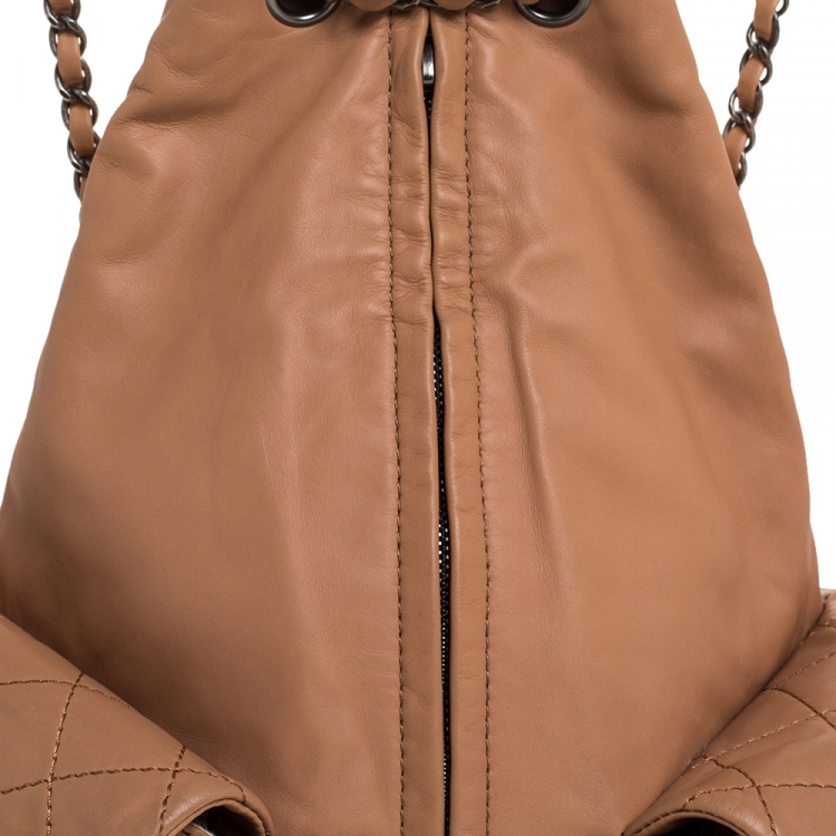 مملوكة مسبقًا Chanel Beige Quilted Leather Small Backpack Is Back Backpack