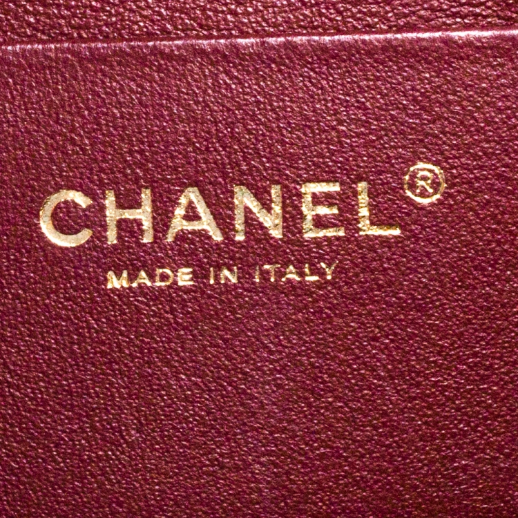 Pre Owned Chanel Burnt Orange Aged Leather Rectangular Sac Class Rabat Flap Bag