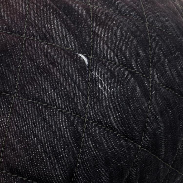 Pre Owned Chanel Brown Denim XL Coco Cabas Spirit Hobo Bag