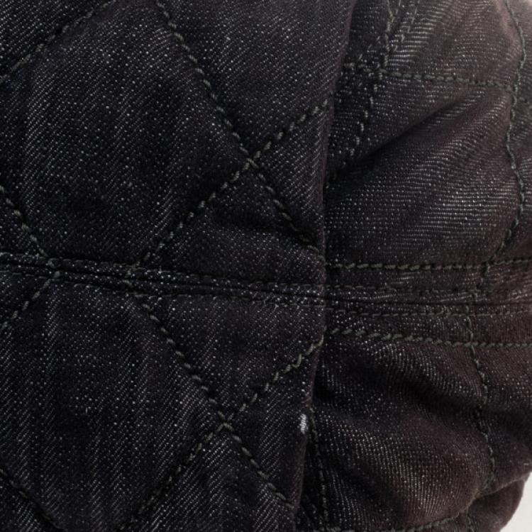 Pre Owned Chanel Brown Denim XL Coco Cabas Spirit Hobo Bag