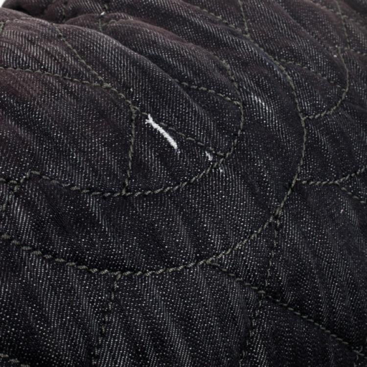 Pre Owned Chanel Brown Denim XL Coco Cabas Spirit Hobo Bag