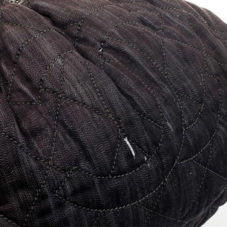 Pre Owned Chanel Brown Denim XL Coco Cabas Spirit Hobo Bag