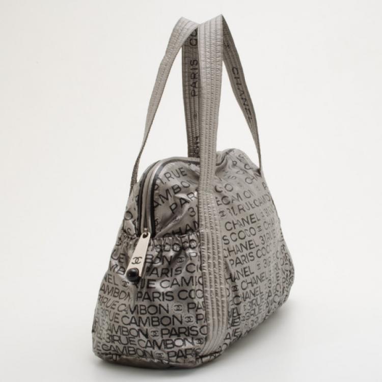 Pre Owned Chanel Silver Rue de Cambon Unlimited Large Boston Bag