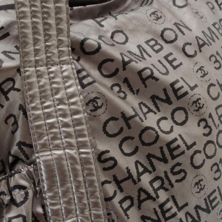 Pre Owned Chanel Silver Rue de Cambon Unlimited Large Boston Bag