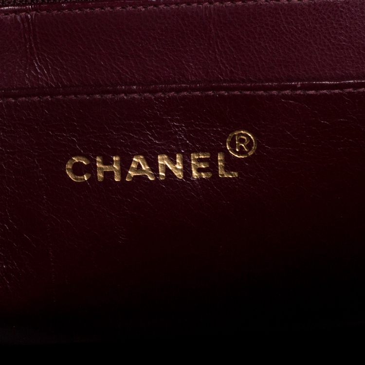 Pre Owned Chanel Black Quilted Leather Maxi Vintage Classic Single Flap Bag