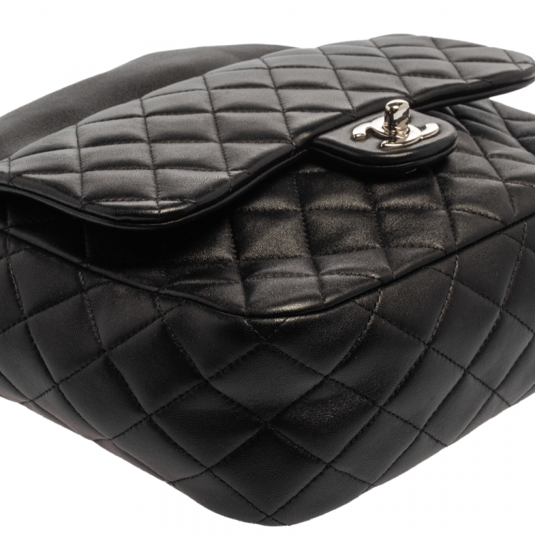 مملوكة مسبقًا Chanel Black Quilted Leather Large Seoul Backpack