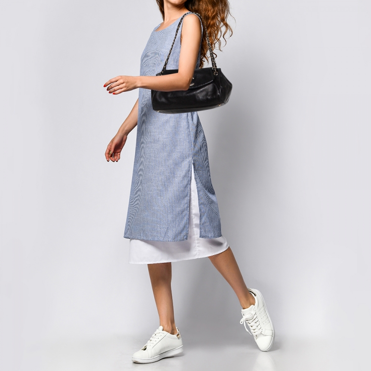 Chanel Black Leather Accordion Flap Bag Chanel | TLC