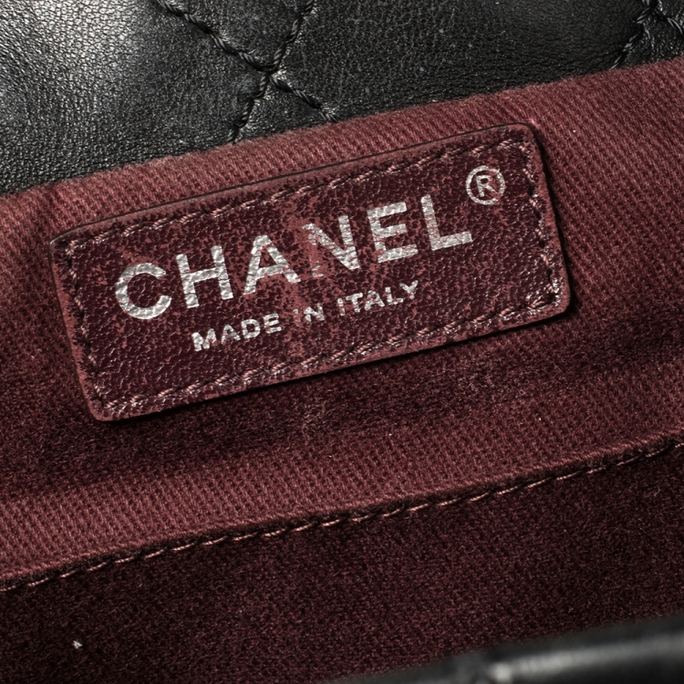 Pre Owned Chanel Black Quilted Lambskin Leather Daily Supple Backpack