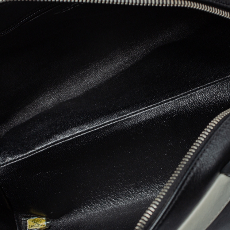Pre Owned Chanel Bicolor Leather CC Bowling Bag