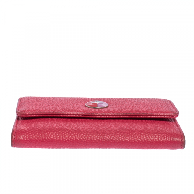 Pre Owned Chanel Pink Caviar Leather CC Flap Card Holder