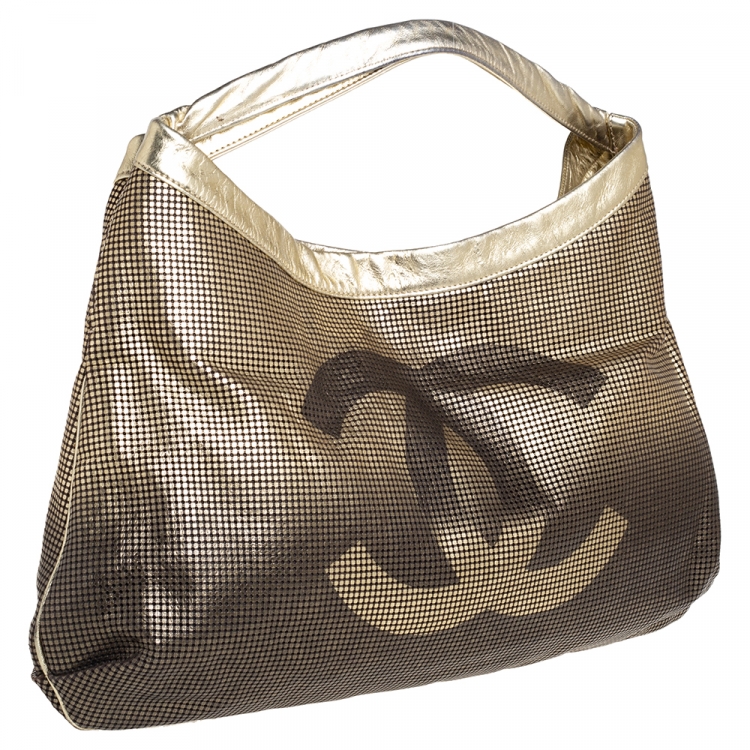 Pre Owned Chanel Metallic Ombre Leather Hollywood CC Hobo