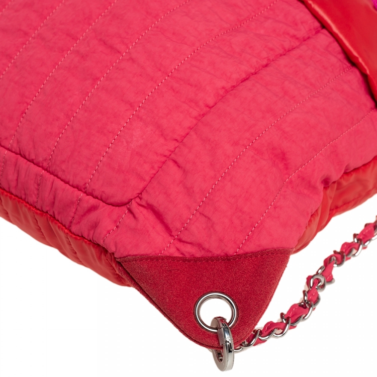 مملوكة مسبقًا Chanel Multicolor Vertical Quilted Nylon Large Coco Neige Convertible Backpack