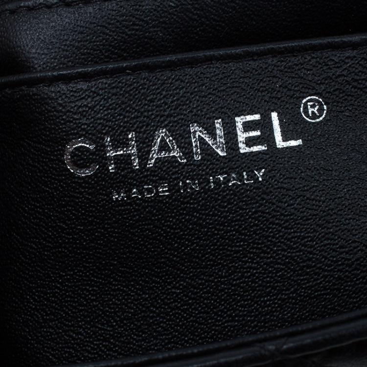Pre Owned Chanel Black Quilted Leather New Mini Classic Single Flap Bag