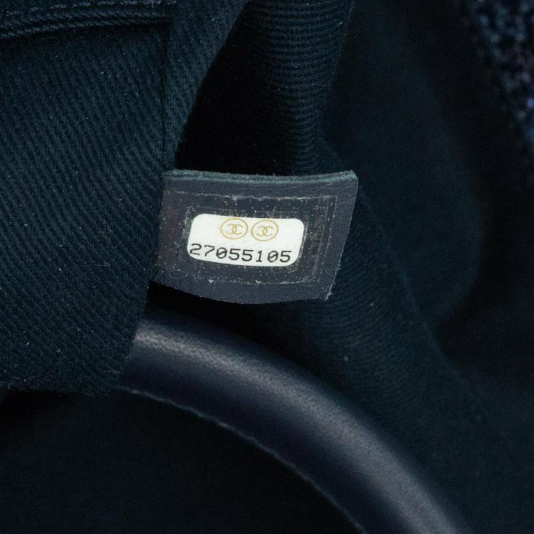 Pre Owned Chanel Blue Denim Deauville Tote Bag