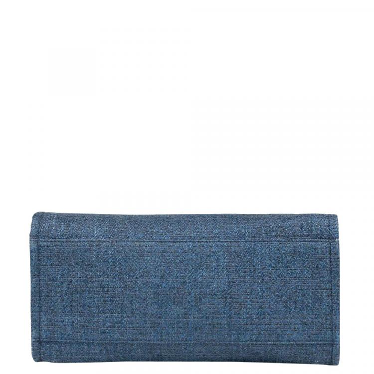 Pre Owned Chanel Blue Denim Deauville Tote Bag