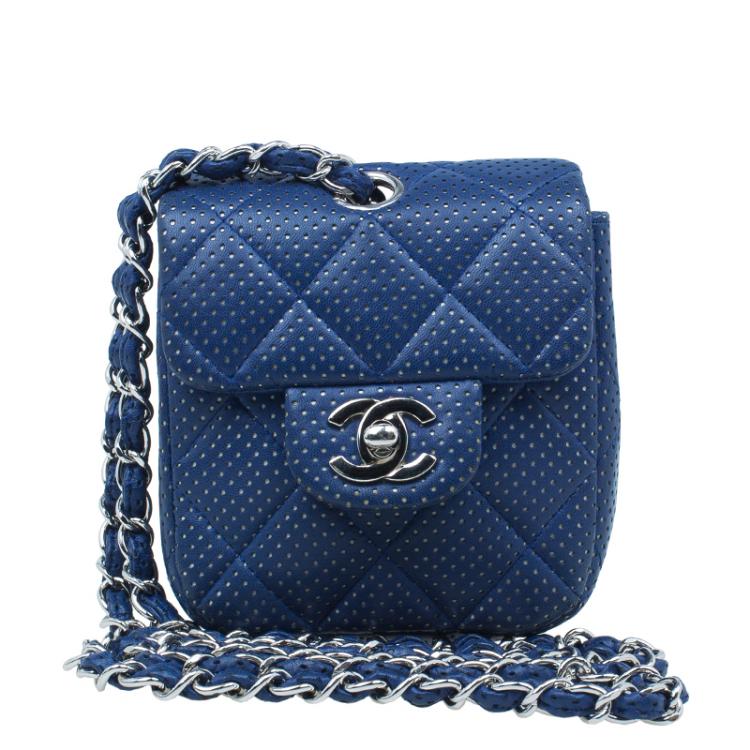 Chanel Blue Quilted Perforated Leather Mini Crossbody Bag Chanel | The  Luxury Closet