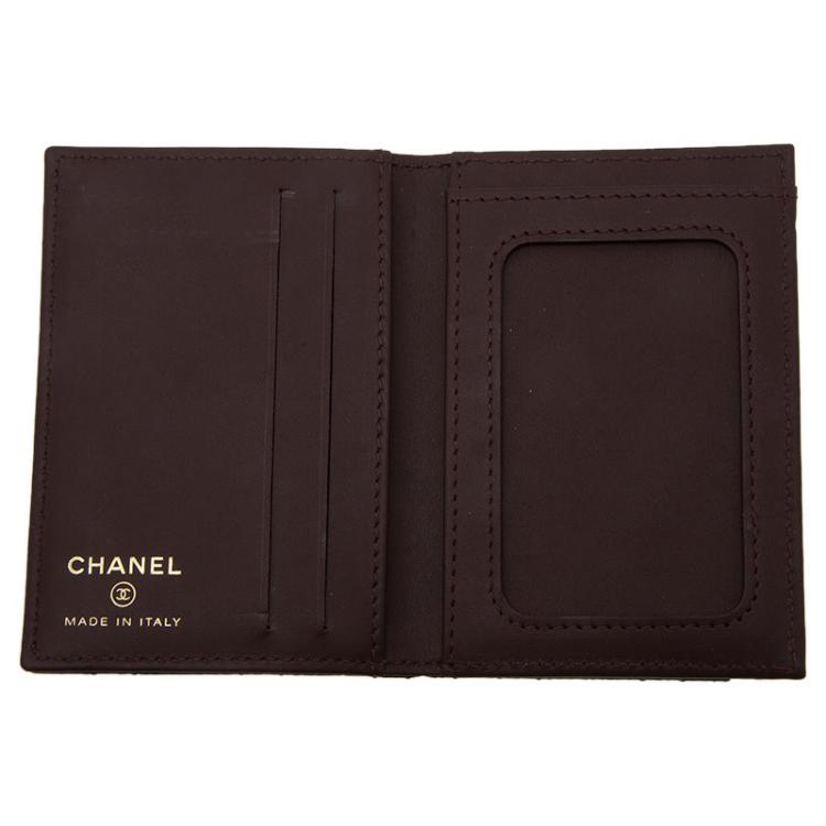 Pre Owned Chanel Black Quilted Lambskin Card Holder