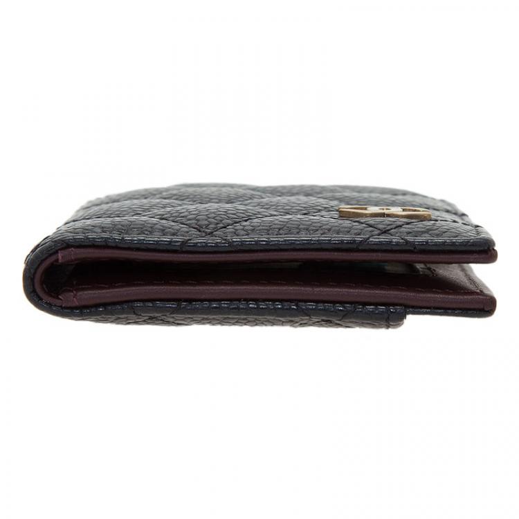 Pre Owned Chanel Black Quilted Lambskin Card Holder