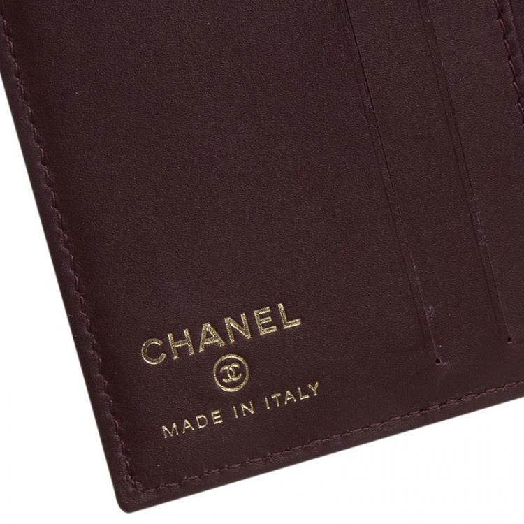Pre Owned Chanel Black Quilted Lambskin Card Holder