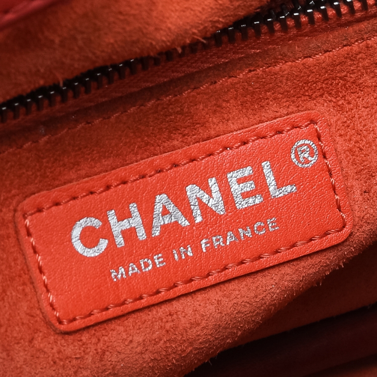 Pre Owned Chanel Red Quilted Leather Single Flap Bag